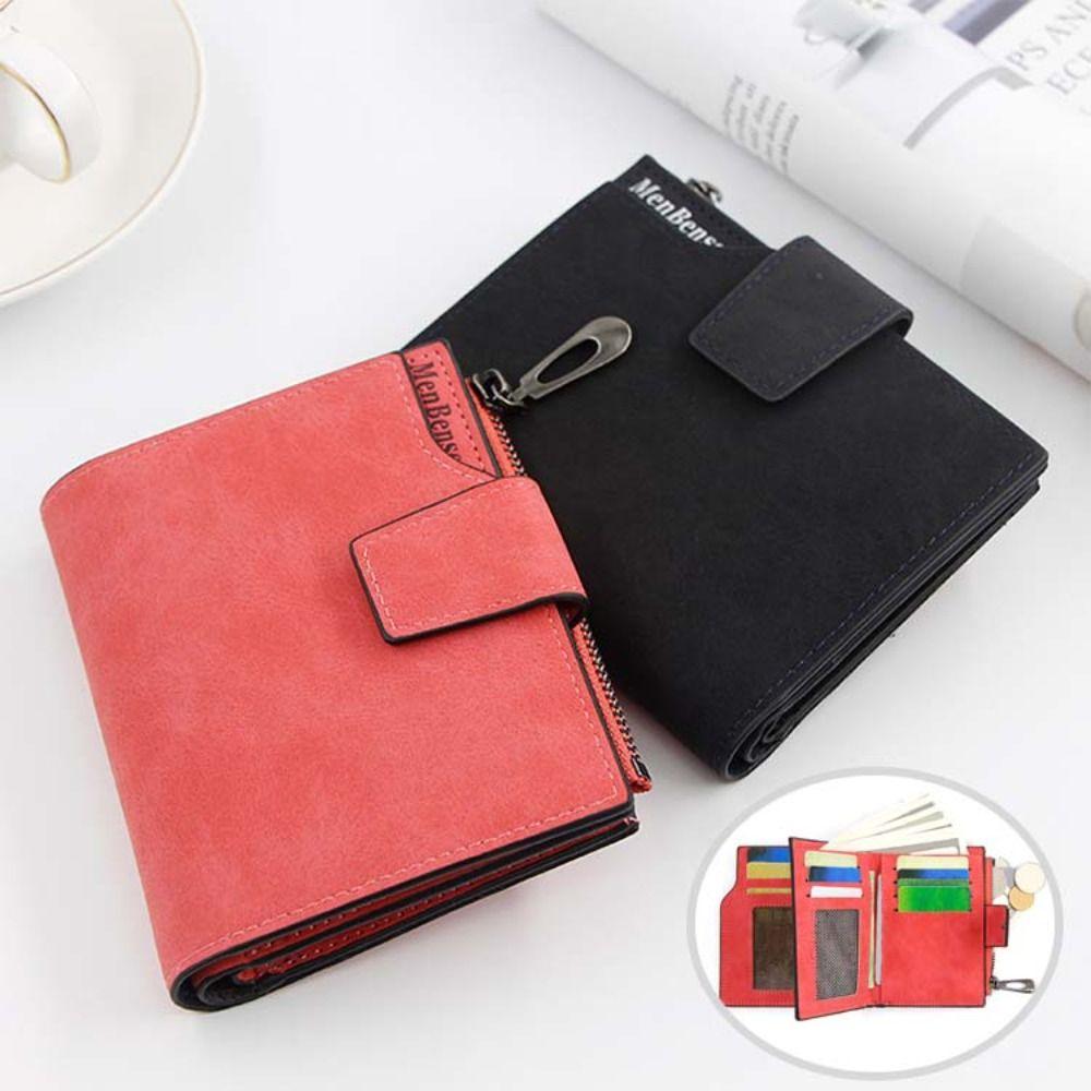 Large Capacity Cash Purse Bag PU Leather Short Wallets Elegant Pocket Purse Wallet  Outdoor