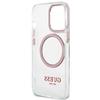 Guess Guhmp13Lhtrmp Iphone 13 Pro / 13 6,1 Różowy/Pink Twarde Etui Metalowa Konturka Magsafe