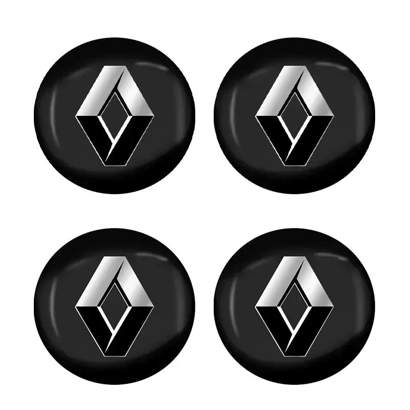For Renault 2026 New Hub Caps 4pcs 56mm Car Wheel Center Hub Cap Badge Logo Emblem Decal Wheel Sticker for Renault Sport Duster