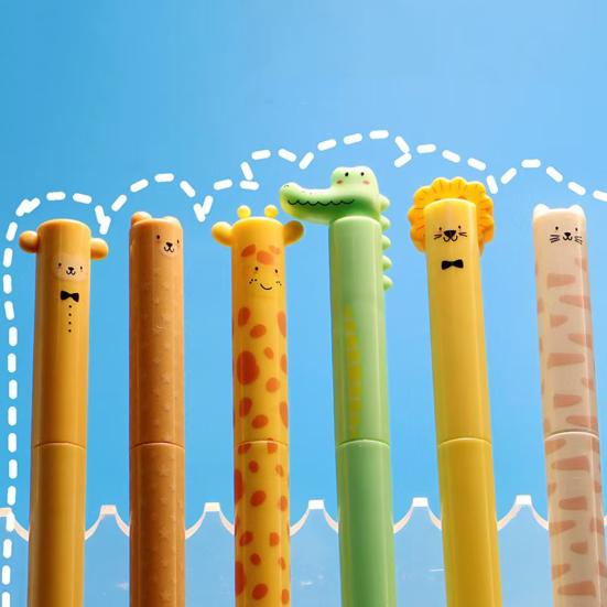 8Pcs Animal Themed Erasable Gel Pens 0.7mm Fine Tip Pens for Smooth Writing Fun Writing Tools for School Office Note Taking
