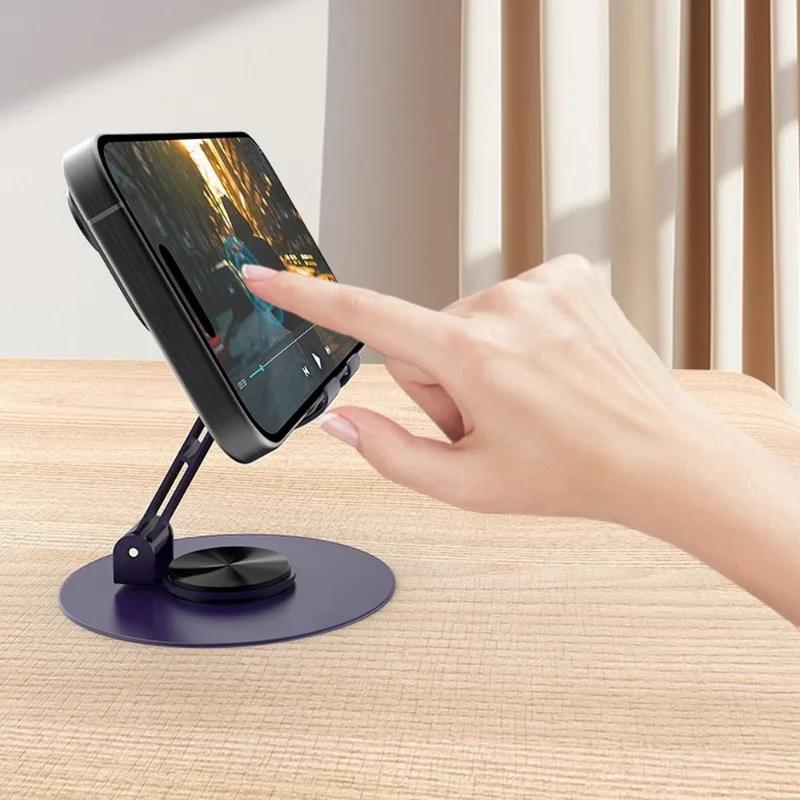 360 металлический стол держатель мобильного телефона подставка складной настольный кронштейн крепление для iPhone iPad Samsung Galaxy планшет Oppo Honor Redmi Note 13 12 11 Pro