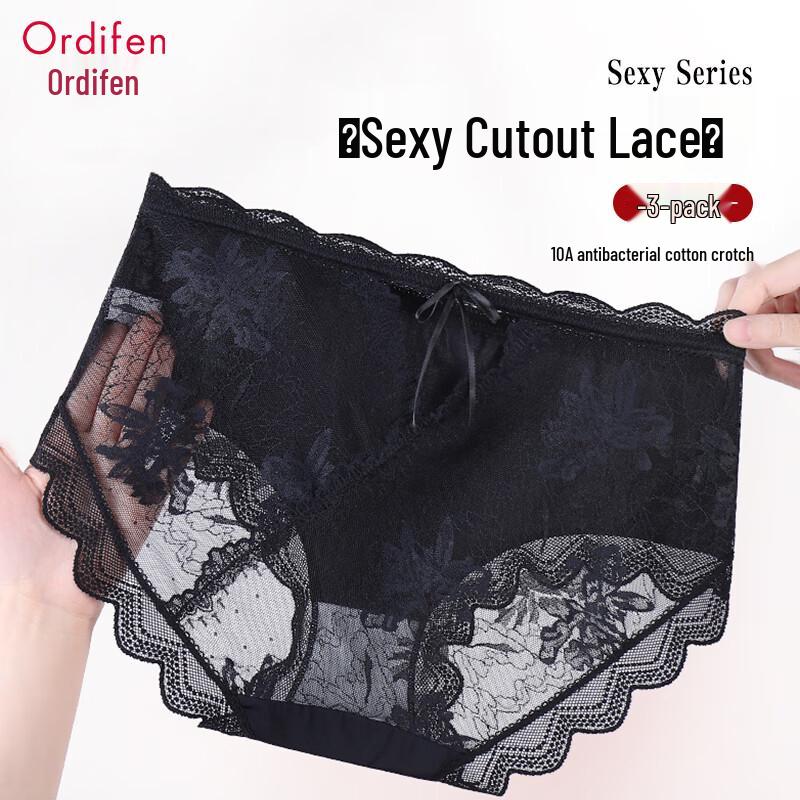Трусы из французского атласного кружева Oudifen
