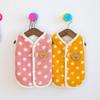 Pet Polka Dot Plush Coat Cute Little Bear Dog Clothes Cat Small Dog Open Button Comfortable Teddy Bear Edge Velvet Vest
