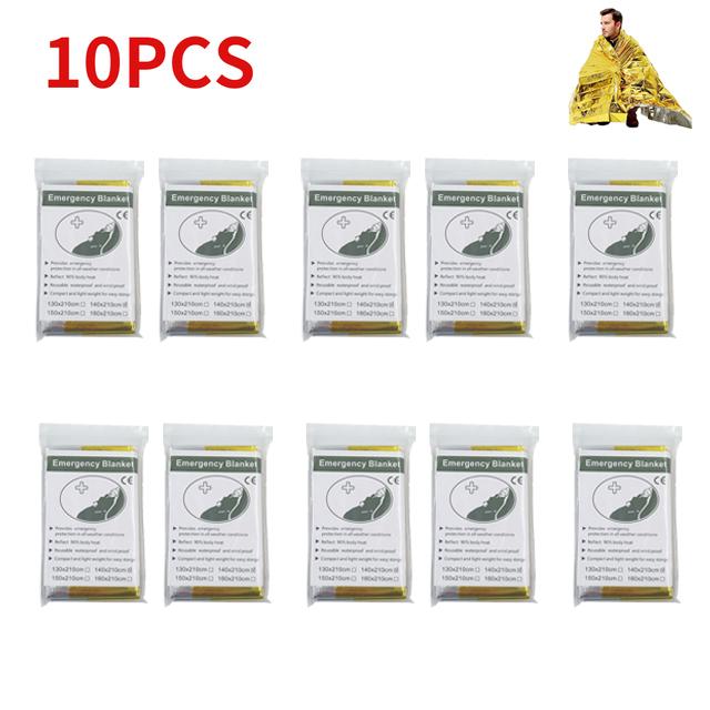 5-30 шт., одеяло для выживания в чрезвычайных ситуациях, аптечка первой помощи, водостойкая водонепроницаемая фольга, термоодеяло для кемпинга, военное одеяло, хит продаж