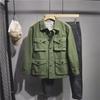 Men's Heavy Washed Multi-Pocket Casual Workwear Jacket for Spring and Autumn