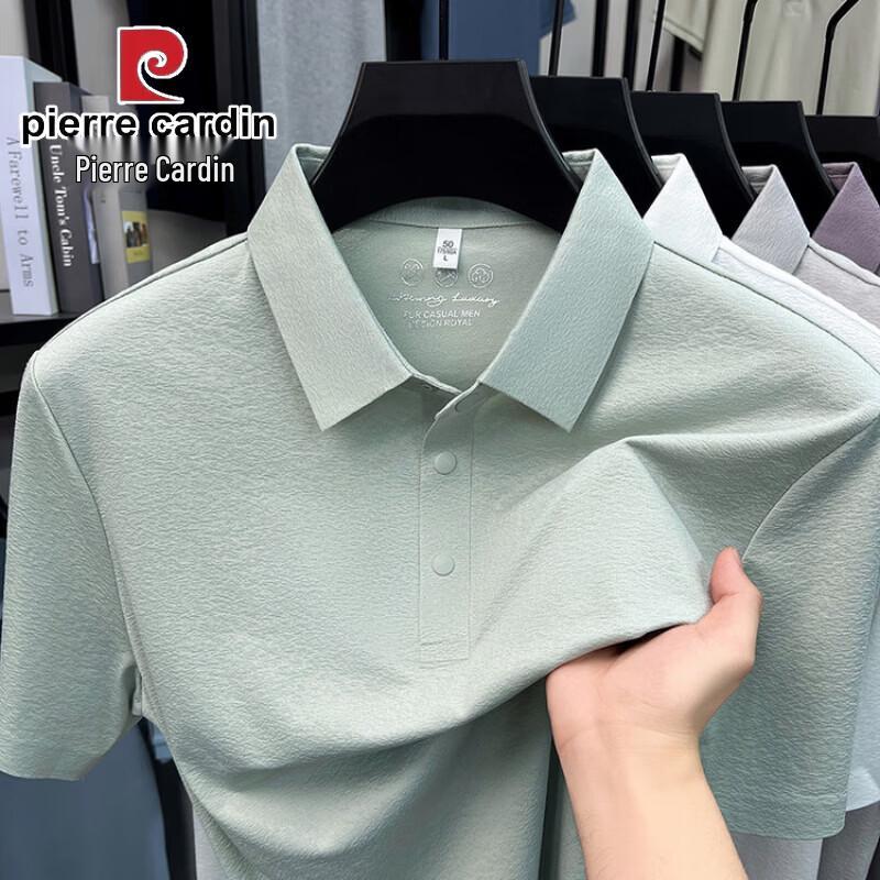 Pierre Cardin Мужская шелковая вязаная рубашка-поло
