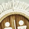 Yousheng Cotton Thread Wooden Bathroom Sign Rustic Restroom Door Men Women Hanging Sign Restaurant Office Hotel Washroom Wall Gender Identification