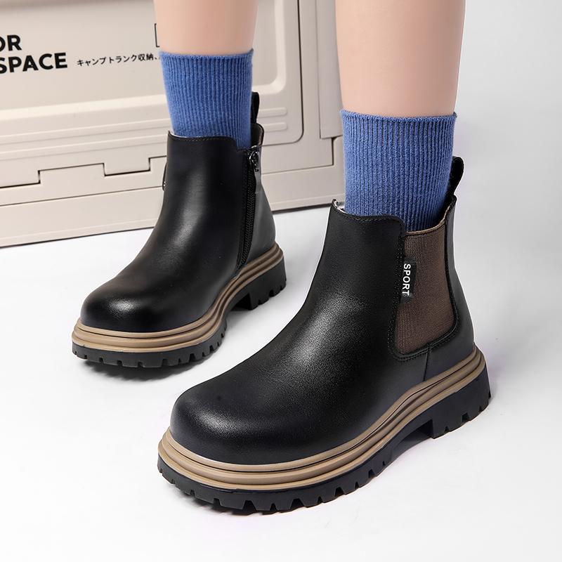 Детские модные уличные повседневные высокие ботинки Мартина в британском стиле, детские ботинки, туфли принцессы 26-37