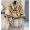NINA SOLOR Dynamic Horse Silk Wool Square Scarf