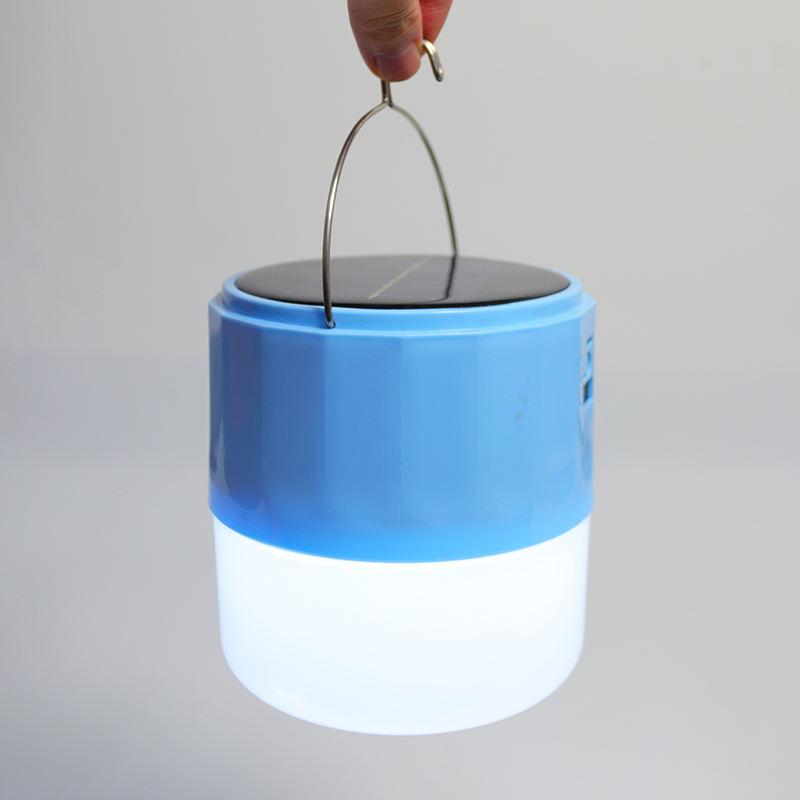 USB Portable Solar Tent Lamp IP65 Multifunctional LED DC Hanging Camping Lantern Outdoor Warning Floodlight