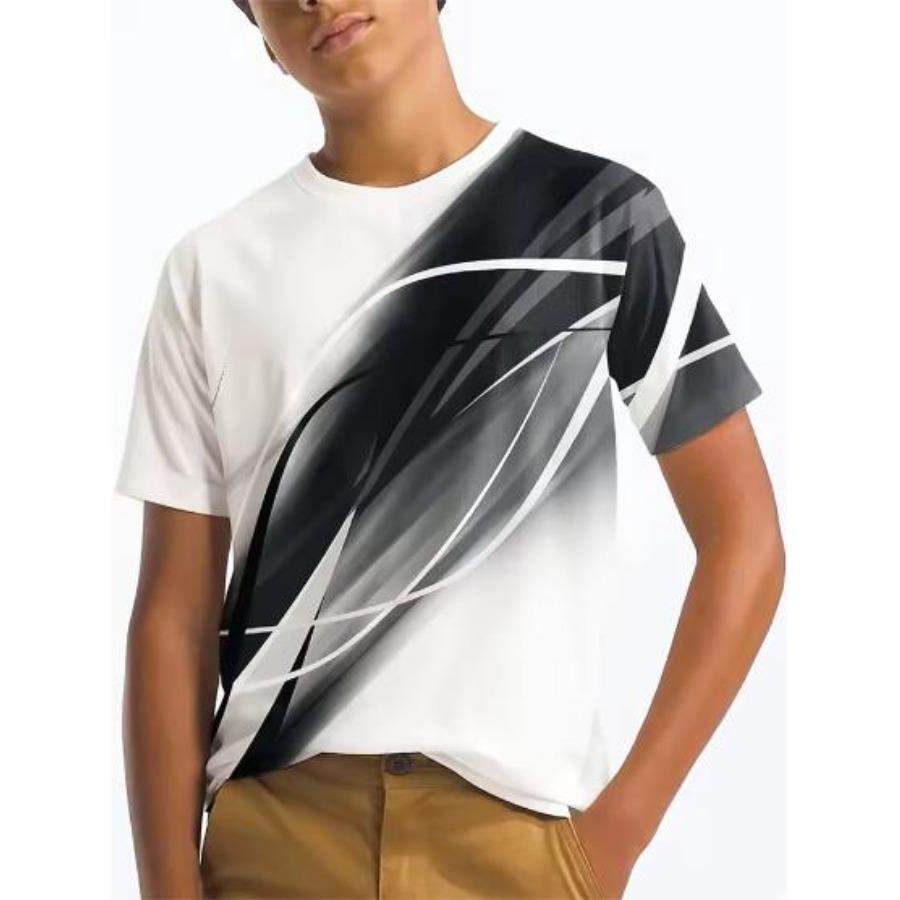 Детская мода летняя принтованная 3D футболка для мальчиков футболки повседневные с коротким рукавом O-образный вырез топы для девочек