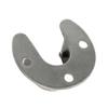 Stainless Steel Flange Seat Heavy Duty Wardrobe Hanger Curtain Rod Holder Tube Hook Fixed Support U Shaped Bracket Seat Fixing