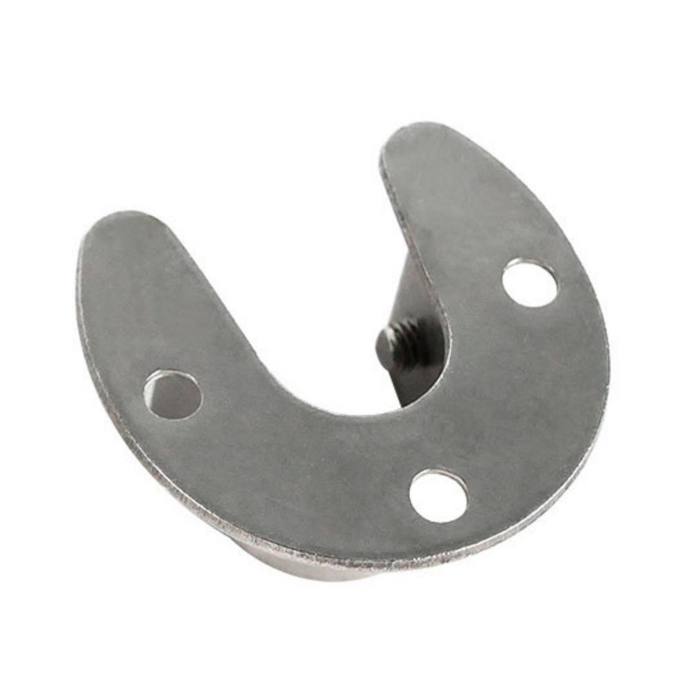 Stainless Steel Flange Seat Heavy Duty Wardrobe Hanger Curtain Rod Holder Tube Hook Fixed Support U Shaped Bracket Seat Fixing