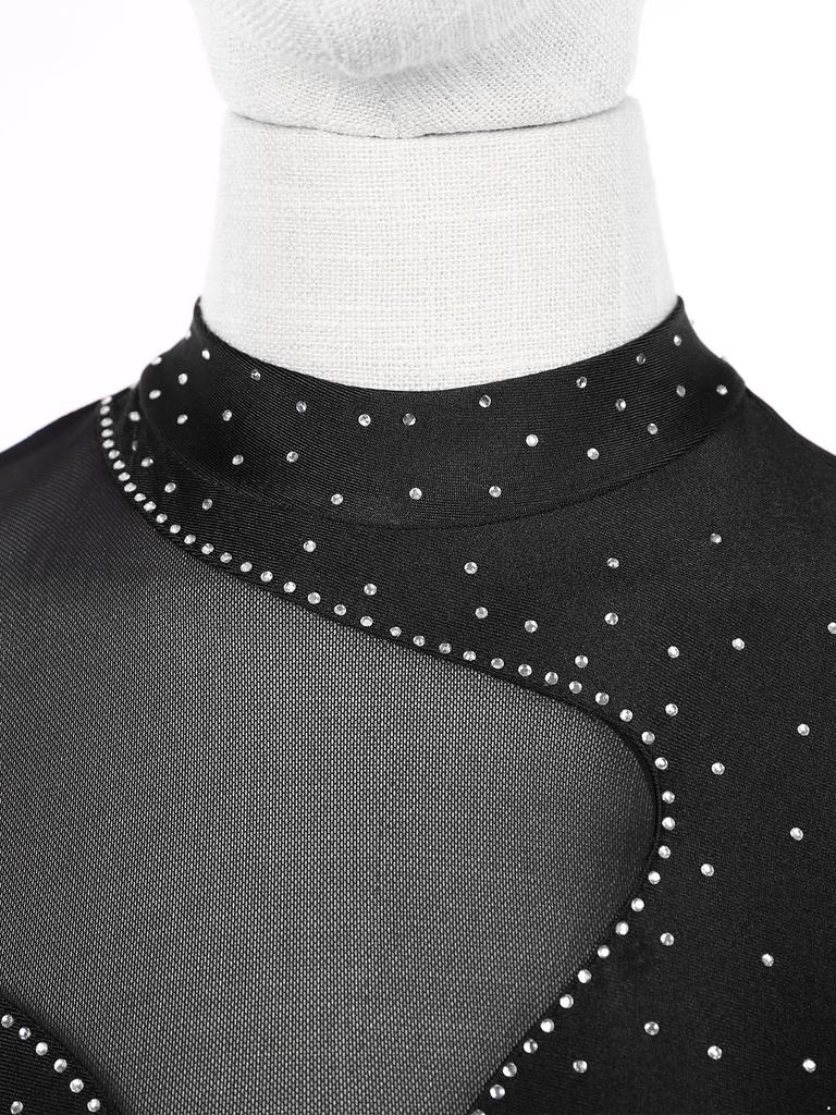 Гимнастический трико для фигурного катания, комбинезон с длинными рукавами, боди для балета и танцев, топ, женская спортивная одежда, топы