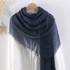 Solid Color Africa Headband Cotton Linen Muslim Wraps Shawl Simple Islamic Turban Women  Female