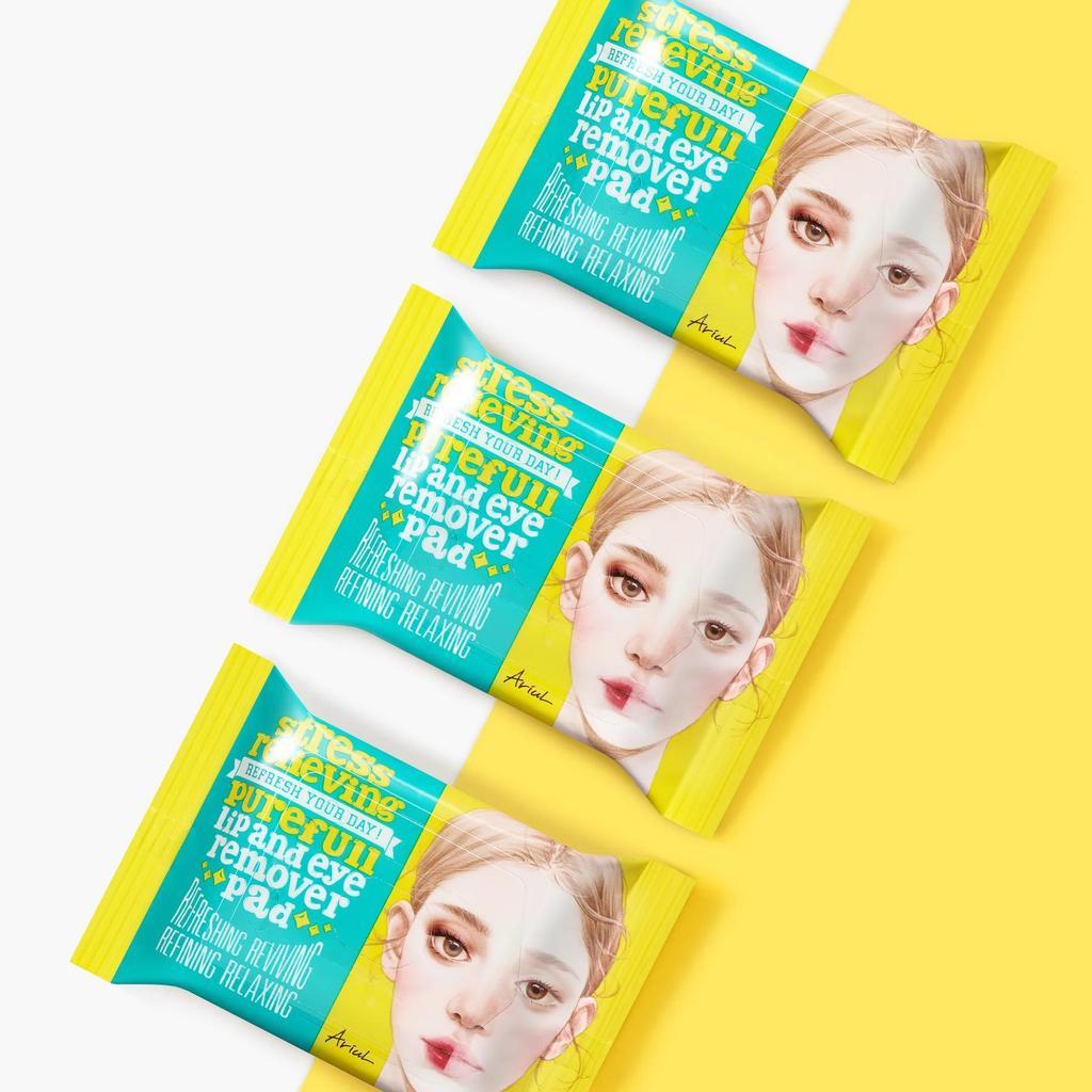 ARIUL Stress Reliefing Purefull Подушечки для снятия губ и глаз 30P*3EA