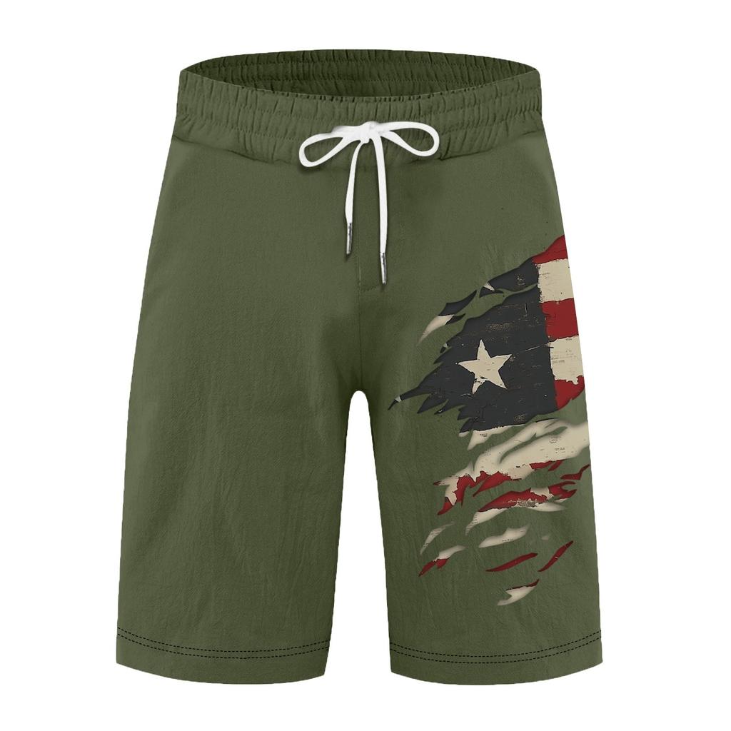 Мужские летние большие повседневные свободные спортивные брюки пляжные шорты