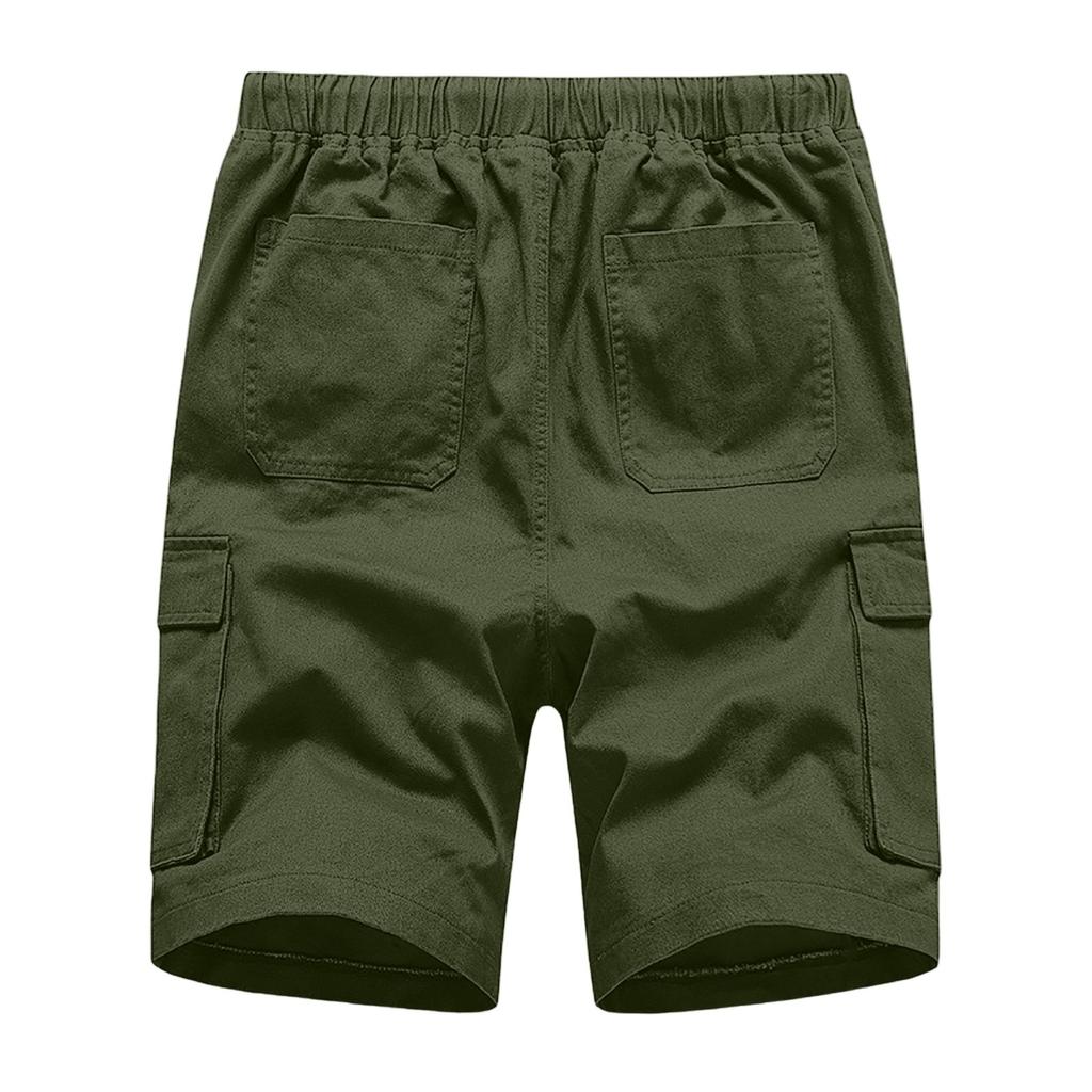 Men's Summer Loose Outdoor Sports Multi-Pocket Cargo Shorts Casual Pants Quarter Pants