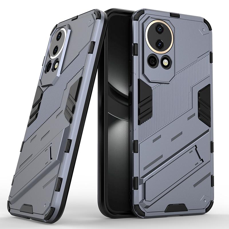 For Huawei Nova 12 12s 11 11i 9 SE Lite Pro Ultra Punk Armor Shockproof Bumper Rugged Rubberized PC Fitted Kickstand Case Stand Holder Cover Shell