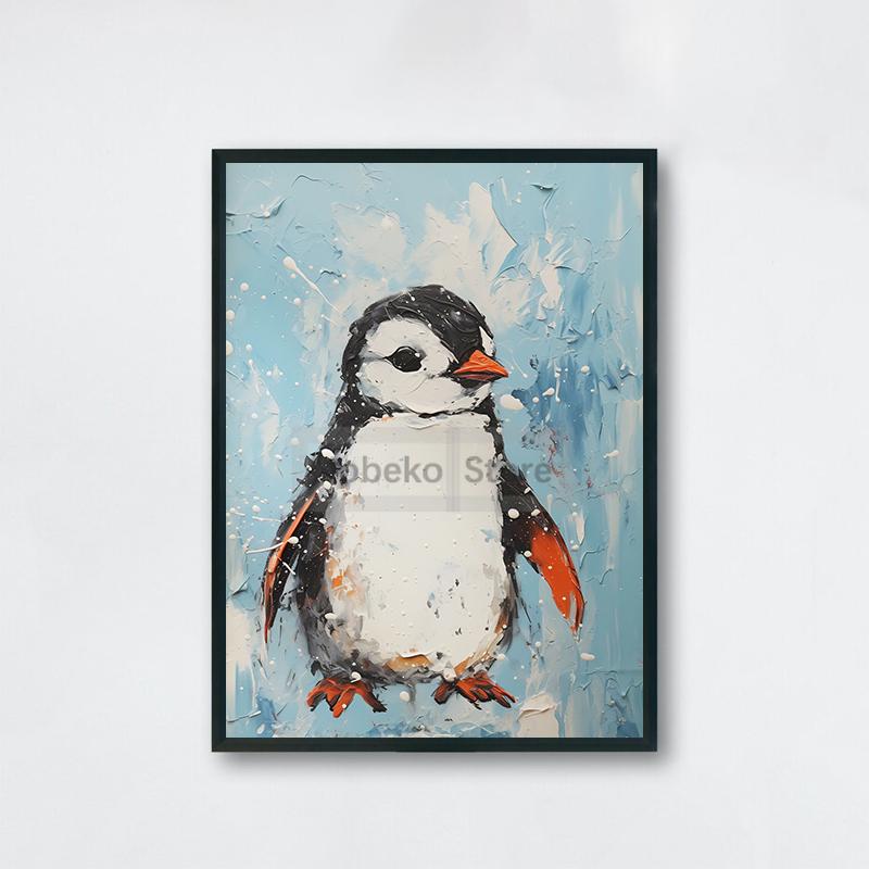 Милые детские плакаты с животными Милые принты с дикой природой Картина маслом на холсте Лесные настенные художественные картины Украшения для детской комнаты