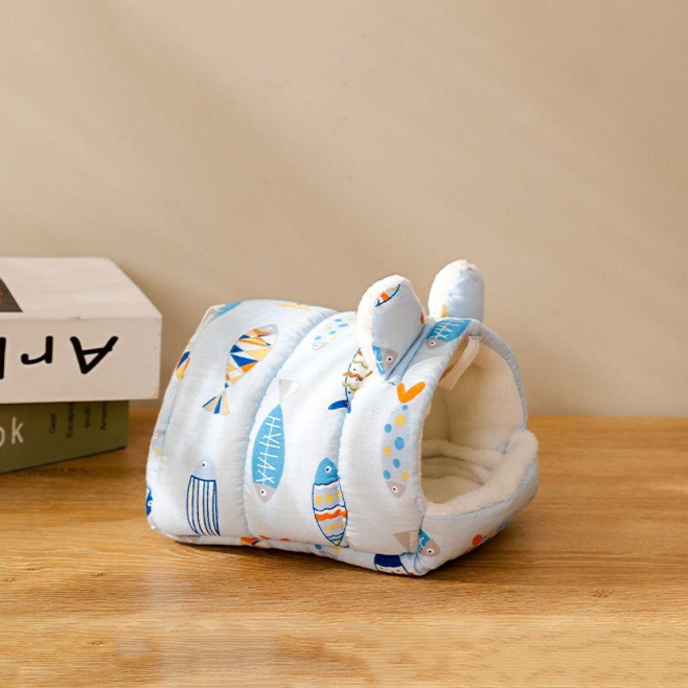 Домик для хомяка из хлопка для маленьких животных, зимнее теплое гнездо