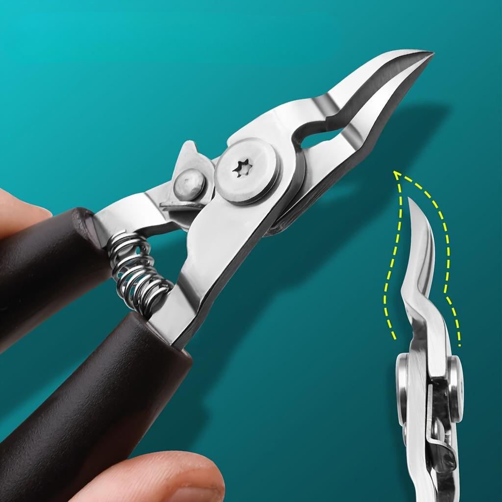 Кусачки для ногтей из нержавеющей стали с изогнутым лезвием и удобной рукояткой