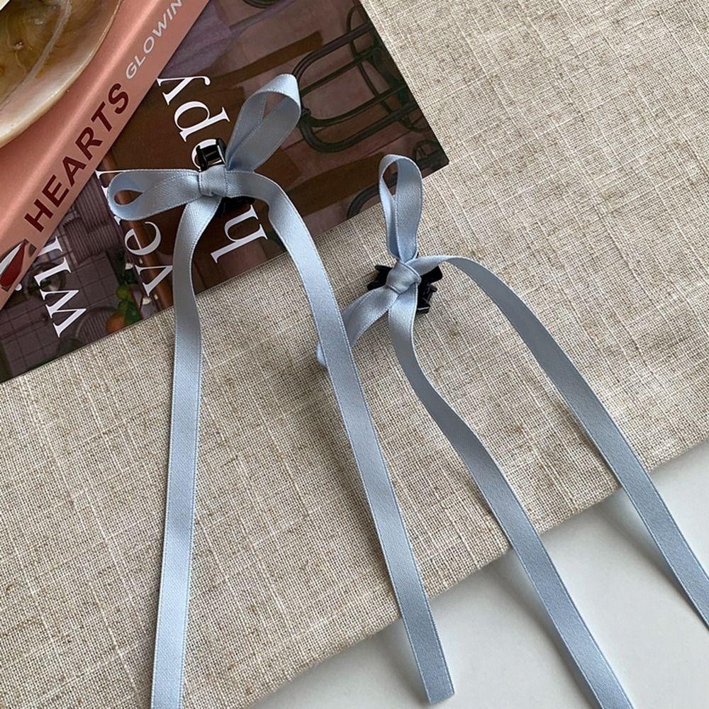 Hair Tool Ribbon Korean Style Headwear Balletcore Bow Hairpin Girl Hair Clip Small Hair Claw