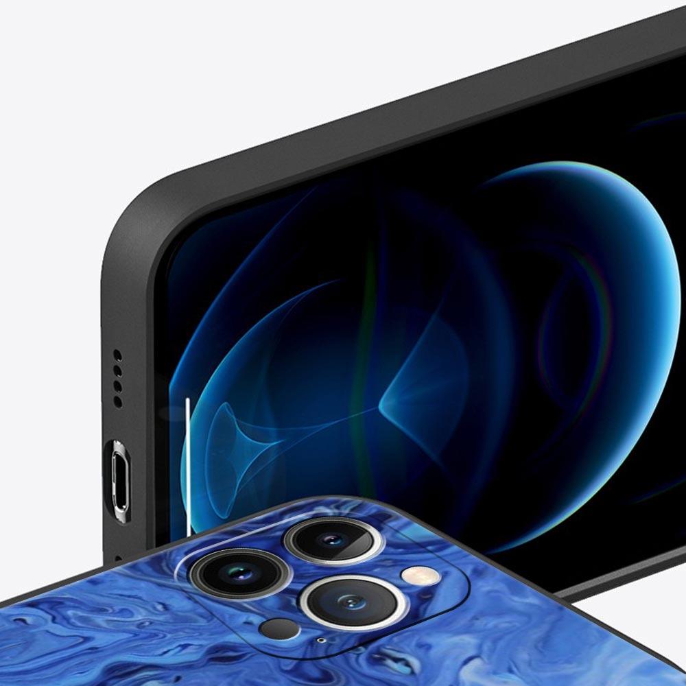 Мраморные чернила и смывка для iPhone 11 12 13 15 14 Pro Max чехол для телефона X XR XS 7 8 Plus SE 2020 роскошный черный силиконовый чехол Funda