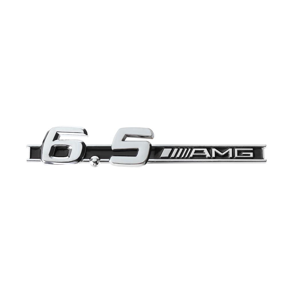 EJG4   1PCS 3D ABS Car Side Fender Emblem Decoration Sticker Auto Modification Accessories for Mercedes Benz 3.2 5.5 6.3 6.5 AMG Badge