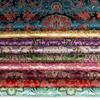 Vintage Damask Jacquard Brocade Lotus Fabric For Sewing Hanfu Formal Dress Kimono Silk Cosplay Clothes Tang Suit Satin Fabric