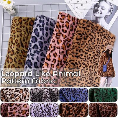 50*160 см мягкая искусственная кроличья меховая ткань с леопардовым узором утолщенная плюшевая ткань для самостоятельного изготовления шарфа, пальто, ковра, материала для фонов, реквизита