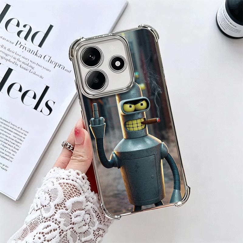 Мультяшный Забавный F-Футурама Мягкий Чехол Для Телефона Для Xiaomi Redmi Note 14 15 Pro Plus 13 12 11S 11T 5G 10 9S 9 Покрытие Противоударный Fundas