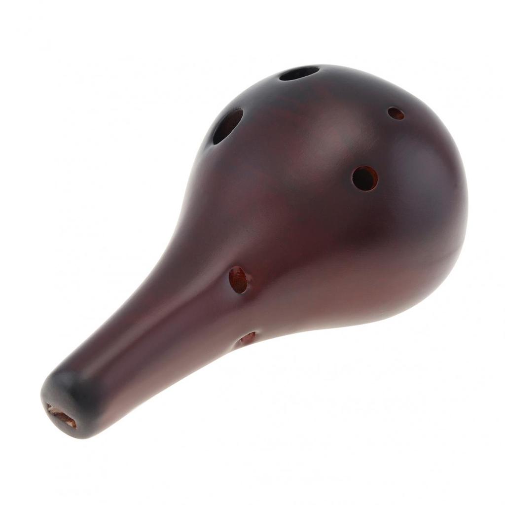 Керамическая черная флейта Alto C Tone Ocarina с 6 отверстиями для начинающих с подвесной веревкой