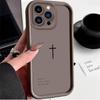 Простой христианский крест Чехол для Библии для iPhone 17 Air 16 E 15 14 Plus 13 12 Mini 11 Pro Max Ударопрочный Силиконовый Пылезащитный Чехол
