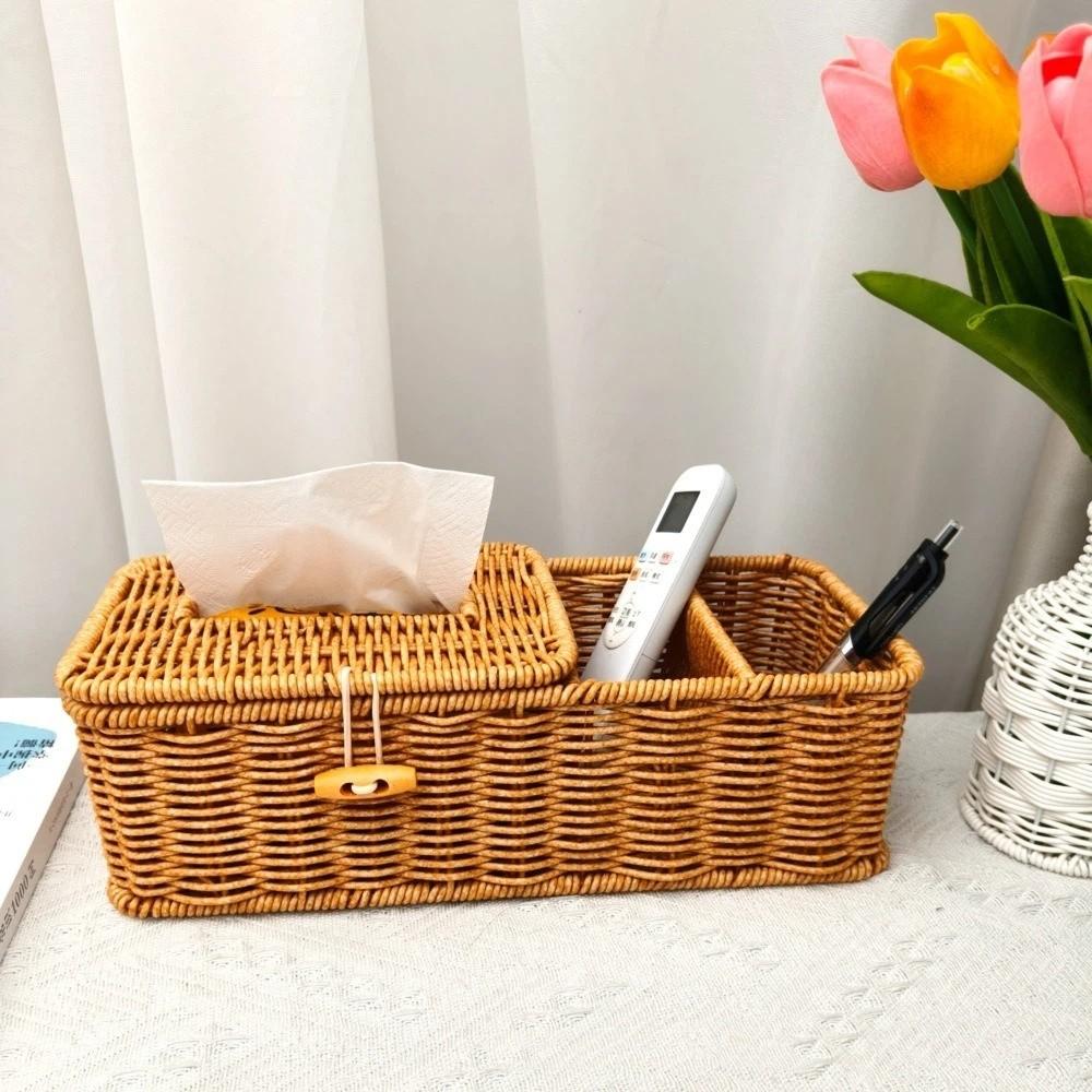 Breathable Design Paper Towel Holder Vintage Style Napkin Storage Case Tissue Box Cover Desktop