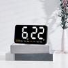 1 Set Digital Alarm Clock with Temperature Display Battery Operated Adjustable Brightness Desk Clock for Home