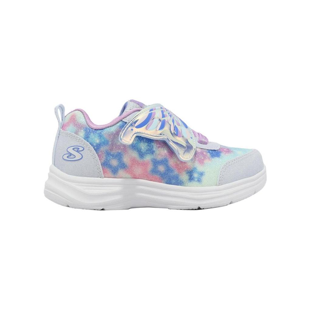 Skechers S Lights Glimmer Kicks Легкие Прочные Низкие Кроссовки для Ходьбы Кроссовки для Малышей Синий Фиолетовый 303260-NLBLV