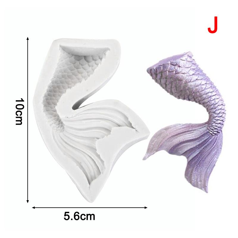 3D хвост русалки ракушка морская звезда силиконовая форма помадка торт декор форма для выпечки