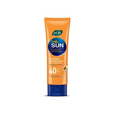 Солнцезащитный крем Hello Sun Extreme Protection SPF 40 для всех типов кожи 60 мл | Легкий водостойкий солнцезащитный крем без белых следов