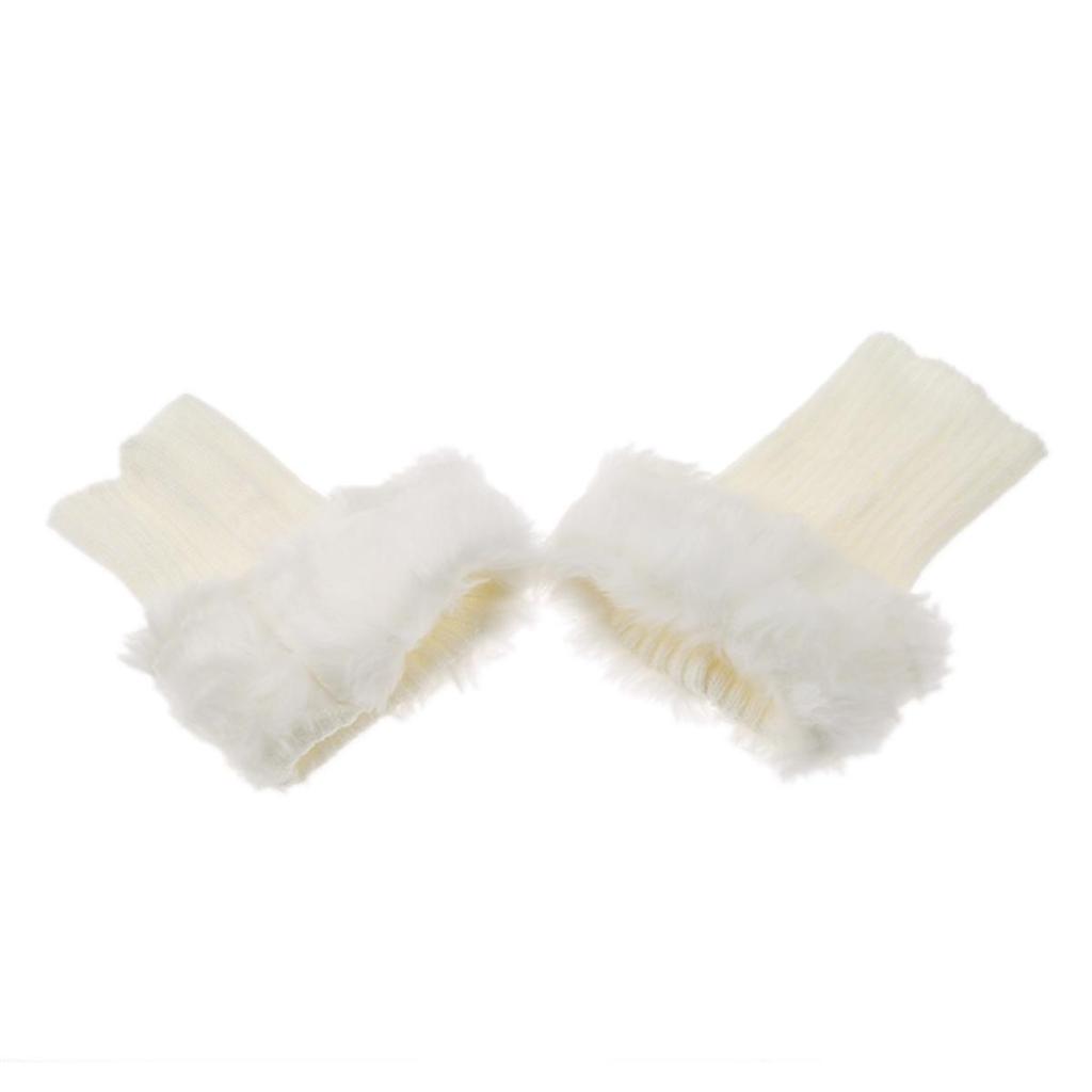 1 пара вязаных манжет для ботинок, уличные зимние гетры, чехол, женские, вязаные крючком, отделка мехом, носки-топперы для ботинок