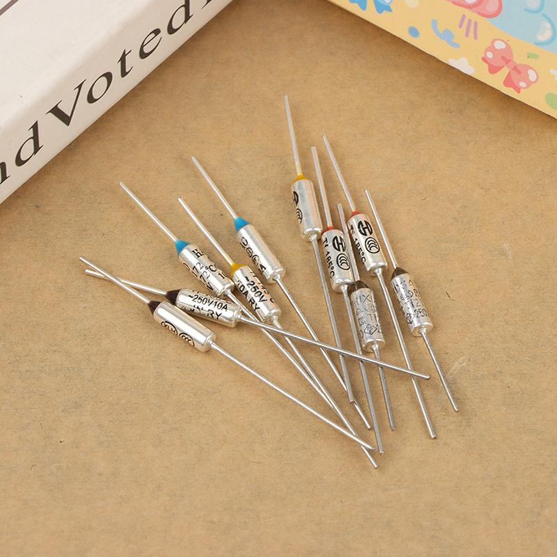 10PCS Metal Thermal Fuse 10A 15A 250V Temperature 142° 150° 172° 185° 216Fahrenheitor Electric Rice Cooker