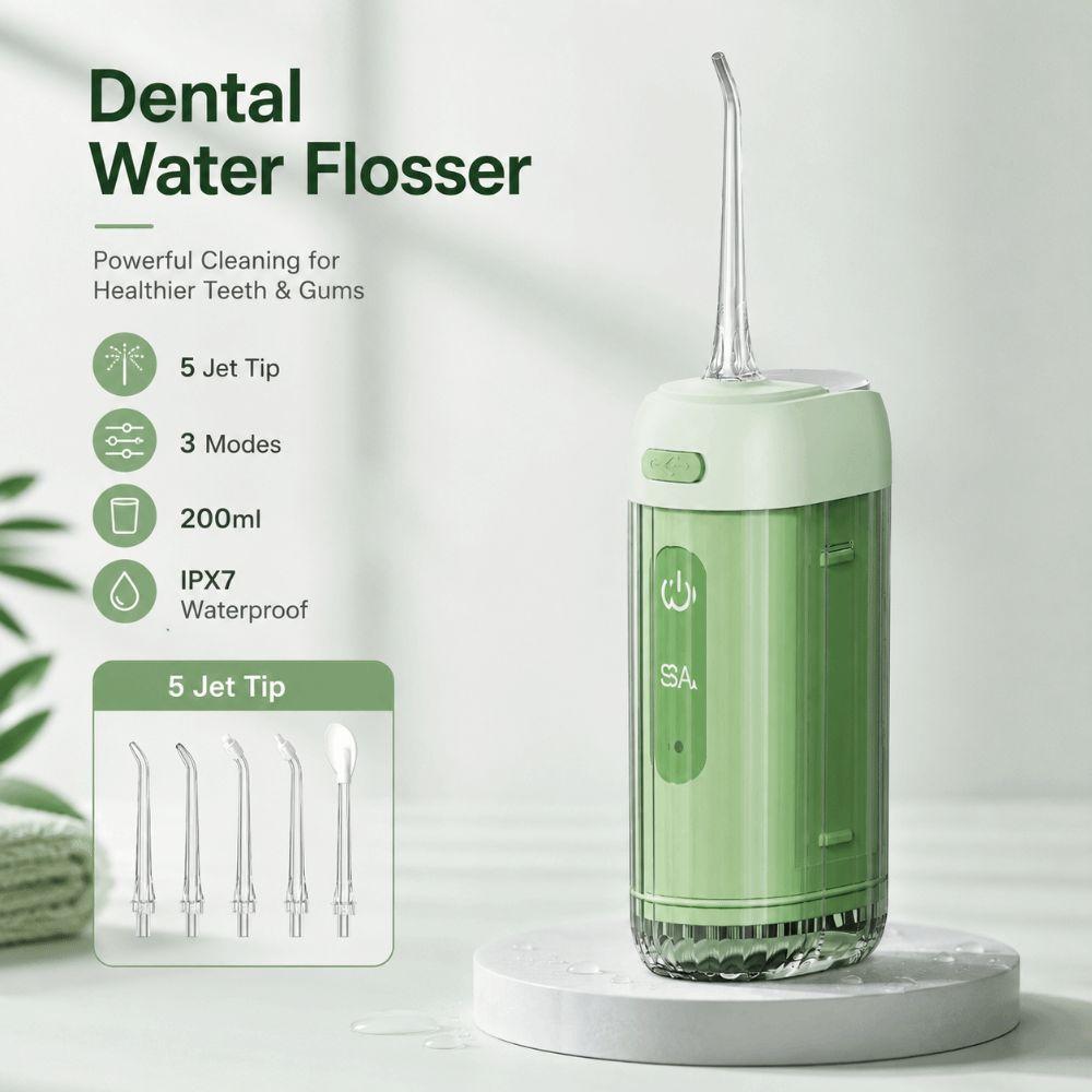 3 Modes Dental Water Flosser 5 Jet Tip Water Jet Floss Electric Dental Cleaner Braces Care