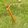 4PCS/Pack 18CM Aluminium Alloy Outdoor Camping Ground Nails Tent Stakes With Rope(Gold)