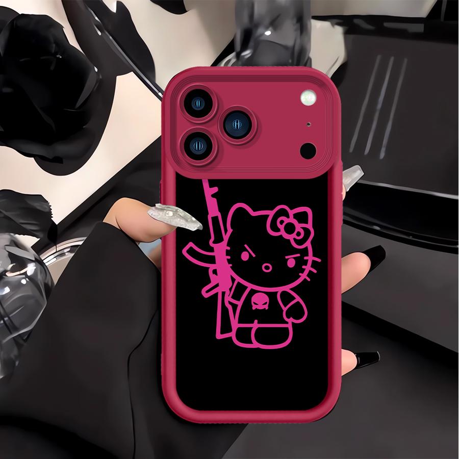 Ak47 K-Kittys Cat Phone Cover Case for Apple iPhone 17 Pro Max 13 Mini 14 Plus 16e XS XR 16 Air 15 11 12