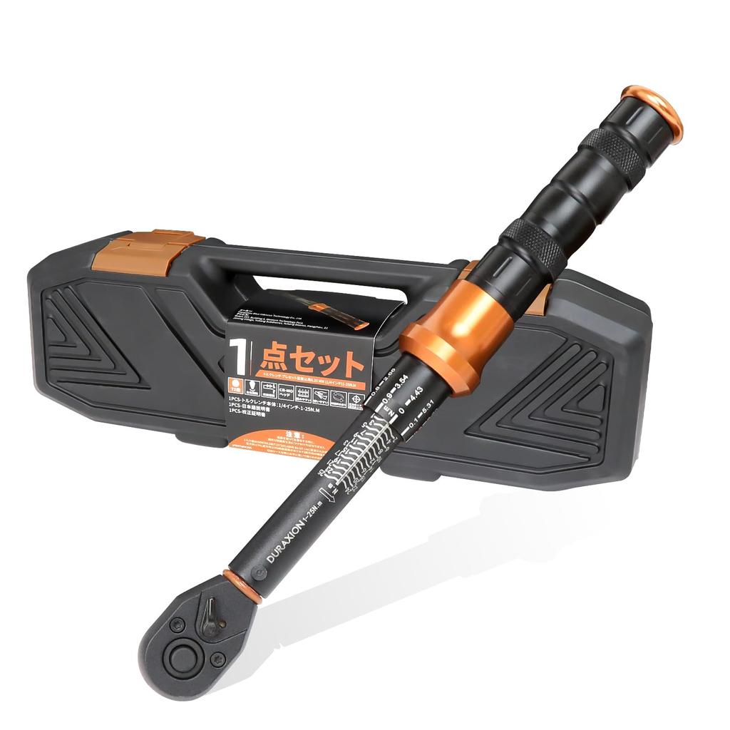 DURAXION Torque Wrench for Road and Other Preset Mm High Double 72 Feed Quick Calibration Japanese Instruction and Storage Case Included 1/4-inch