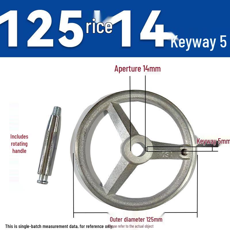 Chrome-Plated Cast Iron Handwheel with Square and Round Corrugated Edges for Industrial Machine Tools
