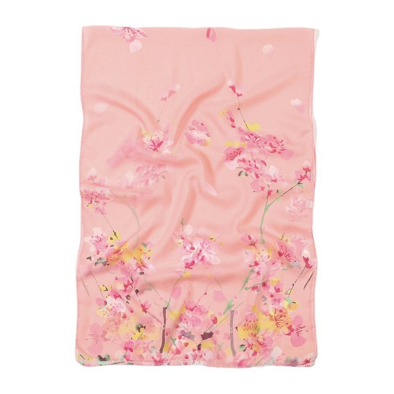 Summer Chiffon Printed Sunscreen Small Silk Scarf Scarf, Spring Thin Versatile Chiffon Neck Protection Small Yarn