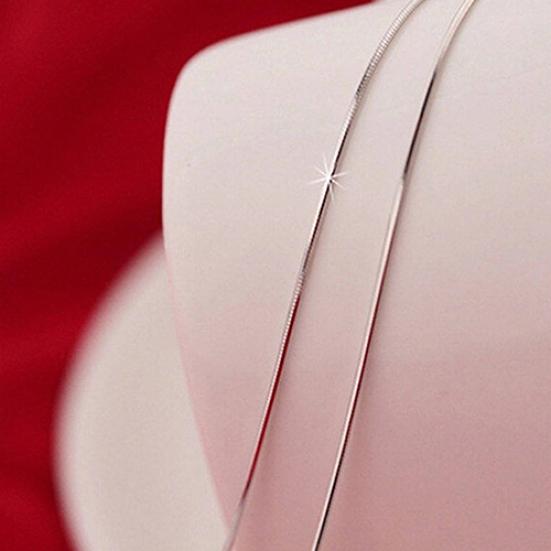 Женское ожерелье простого дизайна из стерлингового серебра 925 пробы с застежкой-лобстером толщиной 2 мм в виде змеиной цепи