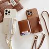 Кошелек Чехол-ремешок для карт для Xiaomi POCO X6 M6 F6 Pro X5 F5 X7 F7 Mi 15T 14T 17 Redmi 15C Сумка Наплечный ремень Чехол из ПУ кожи