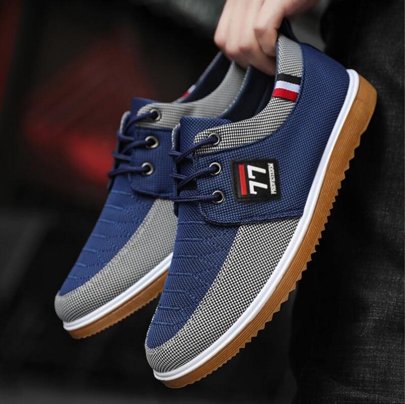 Men's Casual Shoes Vulcanized Work Loafers Mesh Lightweight Man Sports Shoes Canvas Shoes for Men